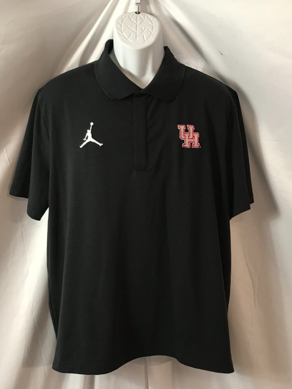 Jordan University Of Houston Cougars UH Activewear Athletic Sport Cut Polo Shirt